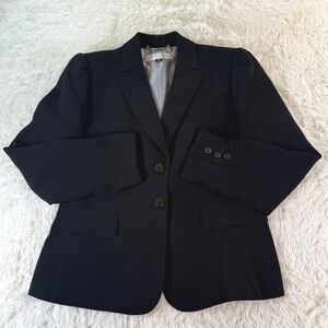 Tahari Arthur S Levine 8 Petite Blazer Black 8P Classic Tailored Office Wear‎